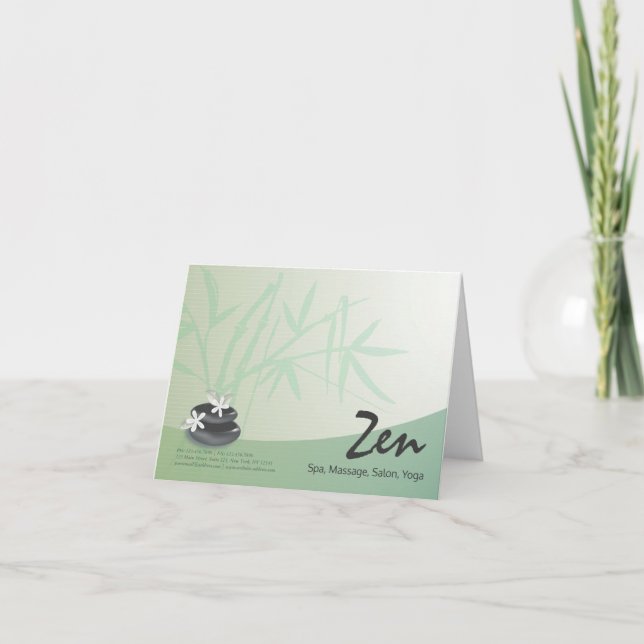 ZEN Stone Bamboo YOGA WELLNESS-CENTER Massage Ther Ankündigung (Vorderseite)