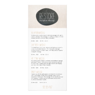 Zen Stone Massage Therapeut Service Wellness-Cente Werbekarte