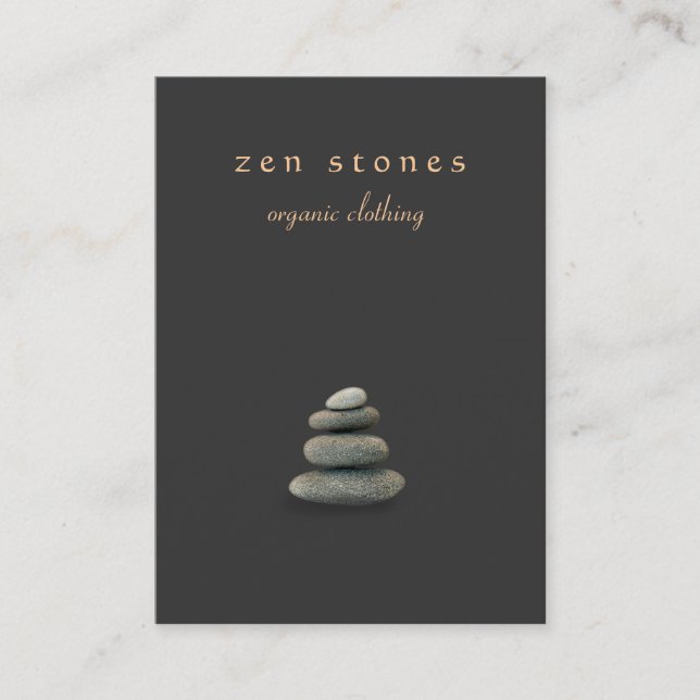 Zen Stones Holistic Healer and Natural Medicine Visitenkarte (Vorderseite)