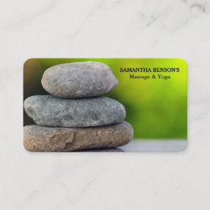 Zen Stones Massage-Therapeut Visitenkarte