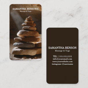 Zen Stones Massage-Therapeut Visitenkarte