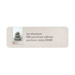 Zen Stones Rücksendeadressen-Aufklebers