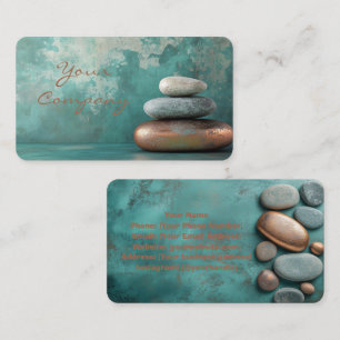 Zen Stones Spa Wellness Tranquility and Balance Visitenkarte