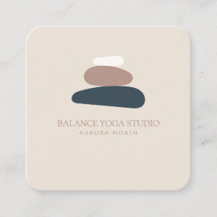 Zen Stones Yoga Instructor Individuelle Name Quadratische Visitenkarte