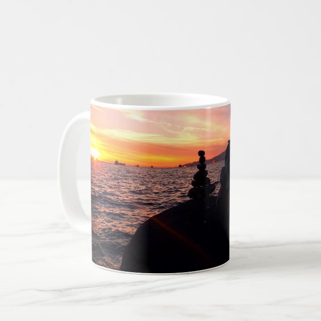 Zen Sunset Serenity Tasse (Vorderseite Links)