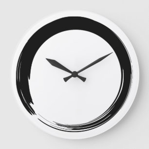 Zen-Symbol / Enso-Kreis Große Wanduhr
