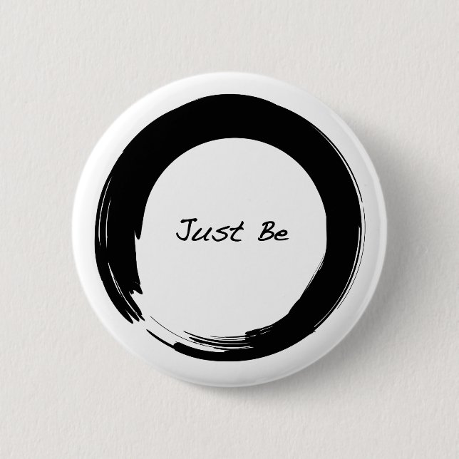 Zen-Symbol mit "Just Be" Button (Vorderseite)