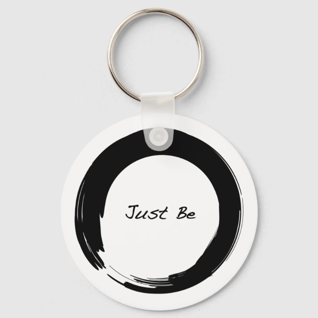 Zen-Symbol mit "Just Be" Schlüsselanhänger (Vorderseite)