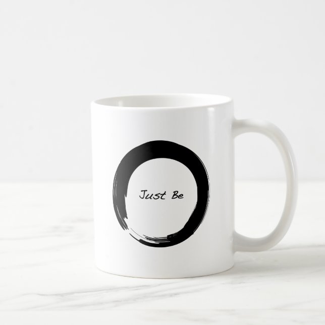 Zen-Symbol mit "Just Be" Tasse (Rechts)