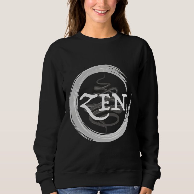 Zen Symbol White Sweatshirt (Vorderseite)