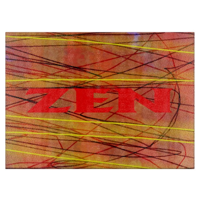 Zen-Tafel aus rotem Draht Schneidebrett (Vorderseite)