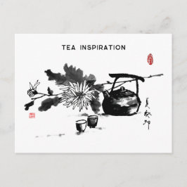 Zen&Tao Malerei/Tee Inspiration Feiertagspostkarte
