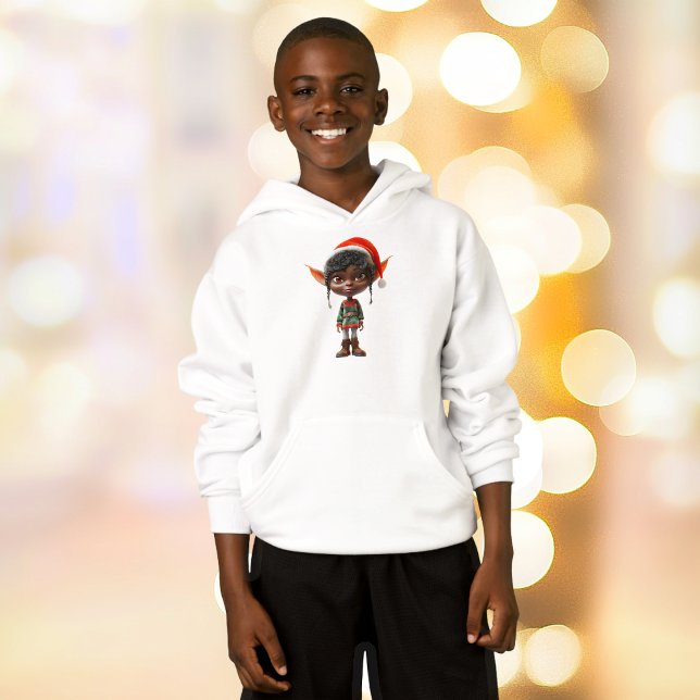 Zen Teen Christmas Elf Boy's Hoodie (Von Creator hochgeladen)