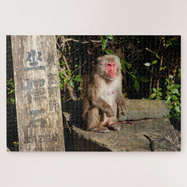 Zen-Tempel Monkey Arashiyama Kyoto Japan Puzzle (Horizontal)