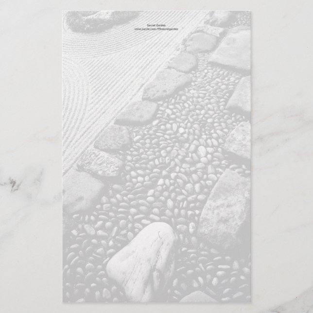 Zen u. abstraktes personalisiertes Briefpapier (Vorderseite)