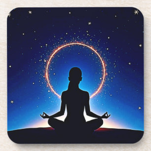 Zen unter Sternen: Kosmische Meditation Getränkeuntersetzer
