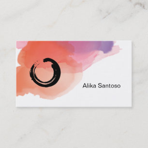 Zen - Wasserfarbe Visitenkarte