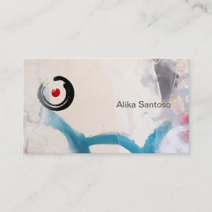 Zen - Wasserfarbe Visitenkarte