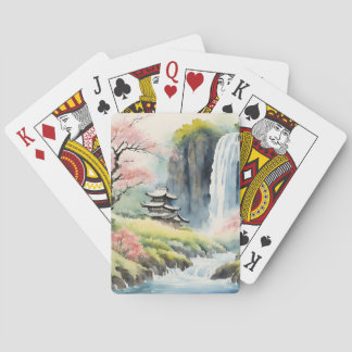 Zen Watercolor House Poker Cards Spielkarten