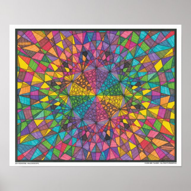 Zen Webverse - Kaleidoskopische Printwerbung Poster (Vorne)