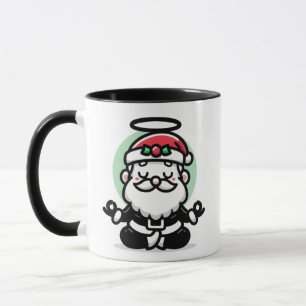 Zen-Weihnachtsmann-Tasse – Friedlicher meditierend Tasse