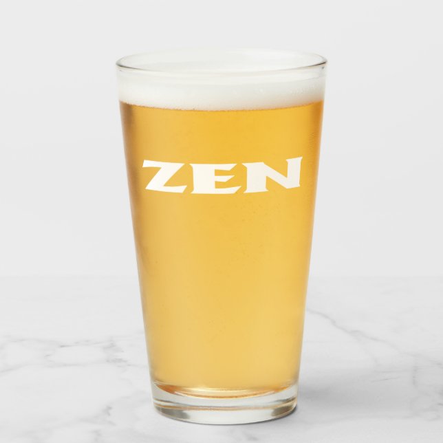 Zen-Weiß-Glas-Tumbler Glas (Vorne (Gefüllt))