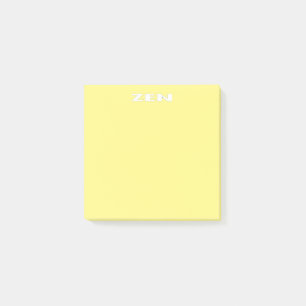Zen-weiße gelbe Notizblöcke Post-it Klebezettel