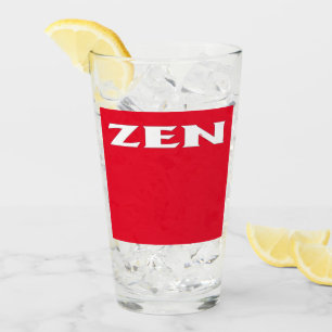Zen-weißer roter Glastumeller Glas
