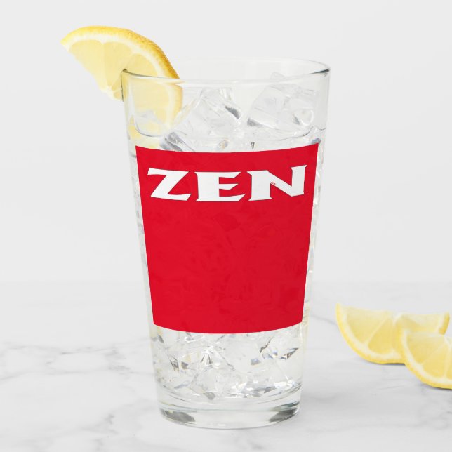Zen-weißer roter Glastumeller Glas (Vorderseite Ice)