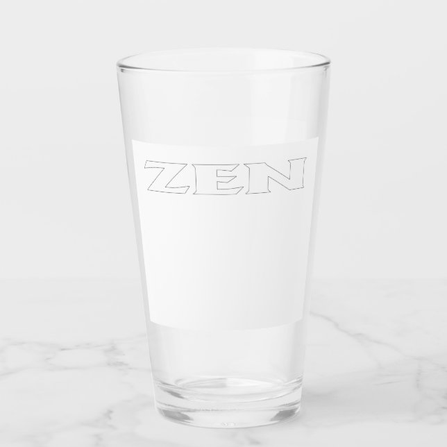 Zen-Weißglas-Tumbler Glas (Vorderseite)
