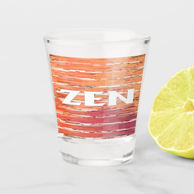 Zen-Weißreeds-Glas Schnapsglas (Vorderseite)