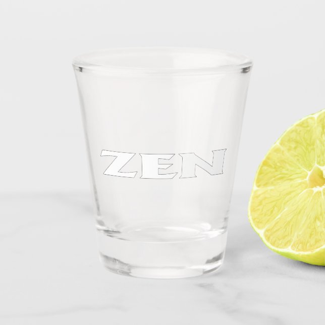 Zen-Weißreihenglas Schnapsglas (Vorderseite)