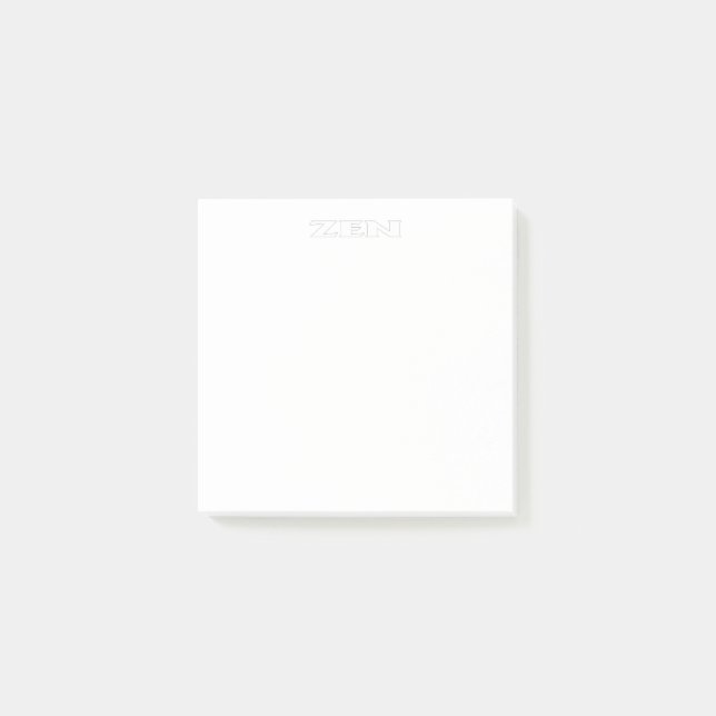 Zen-Weißtafeln Post-it Klebezettel (Vorderseite)