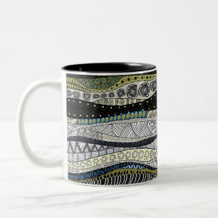 Zen-Wellen abstraktes Design Tasse