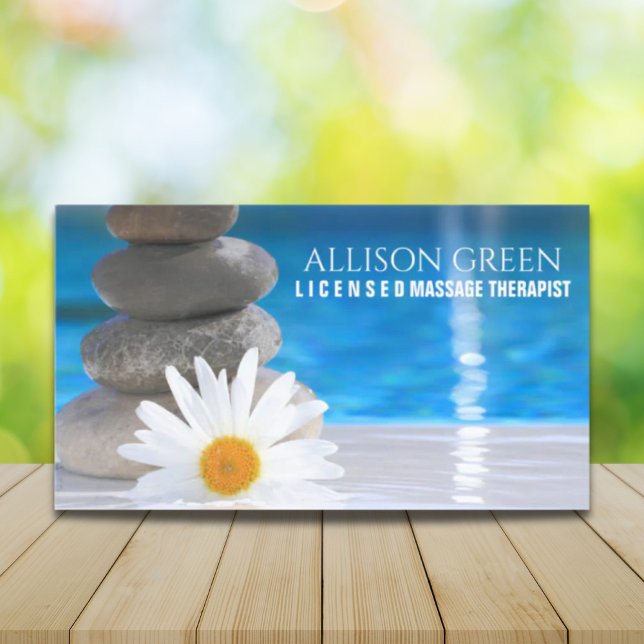 Zen WELLNESS-CENTER Salon Aromatherapie Massagethe Visitenkarte (Zen SPA Salon Aromatherapy Massage Therapist Business Card)