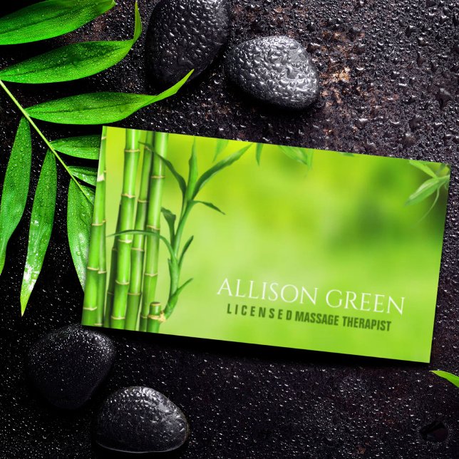 Zen WELLNESS-CENTER Salon Aromatherapie Massagethe Visitenkarte (Zen SPA Salon Aromatherapy Massage Therapist Business Card)