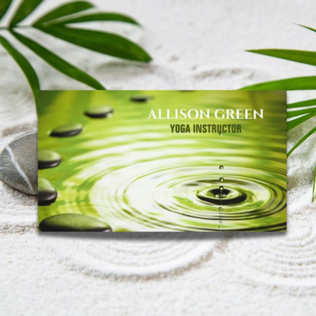 Zen WELLNESS-CENTER Wellness Medizin Instruktor Yo Visitenkarte (Zen SPA Wellness Meditation Instructor Yoga Business Card)
