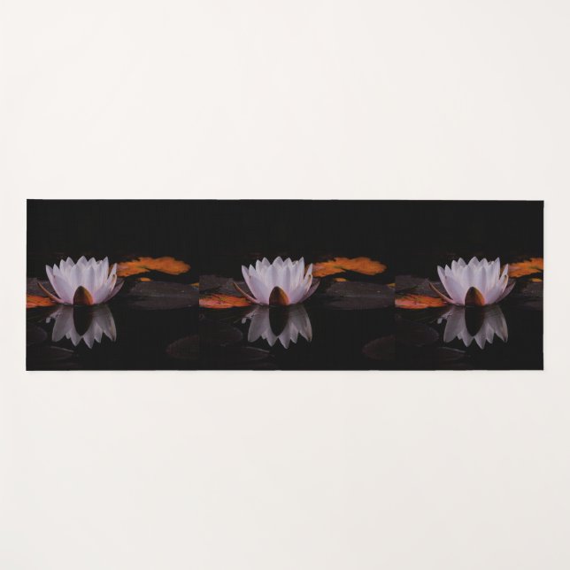 Zen White Lotus Blume Yogamatte (Vorderseite (Horizontal))