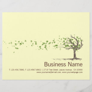Zen-Windbaum mit Blätter Flyer