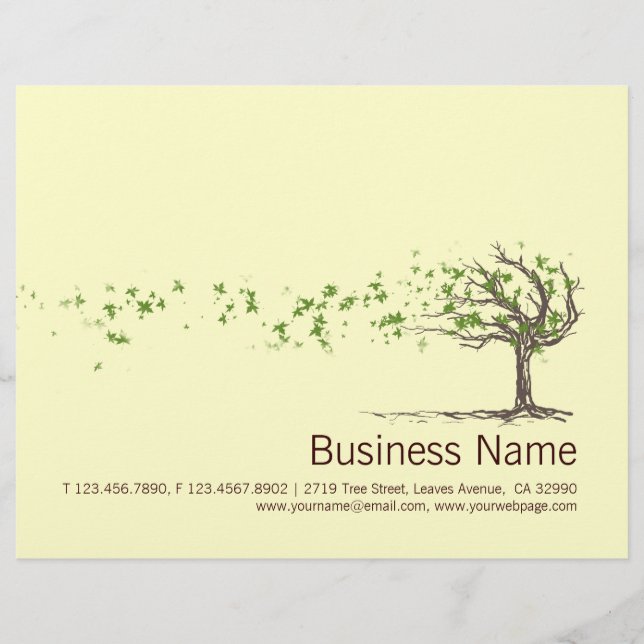 Zen-Windbaum mit Blätter Flyer (Vorne)