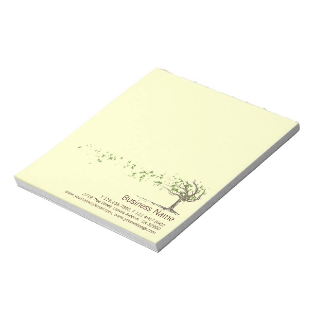 Zen-Windstruktur mit Blätter Notepad Notizblock (Rotiert)