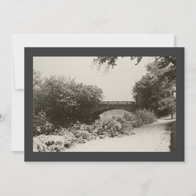 Zen Winter Snowfall II Einladung (Vorderseite)