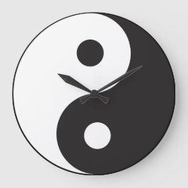 Zen Yin Yang Große Wanduhr