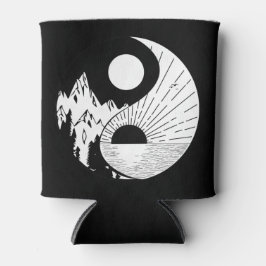 Zen Yin Yang Schwarz-weiß Dosenkühler