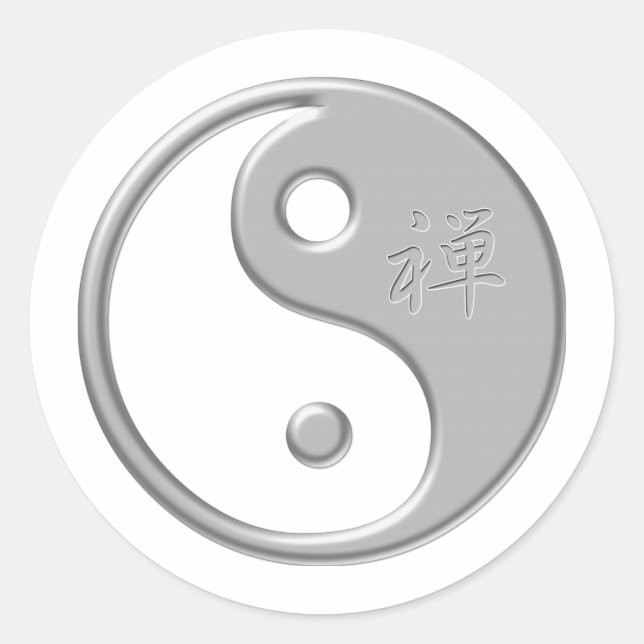 Zen Yin Yang Sticker (Vorderseite)
