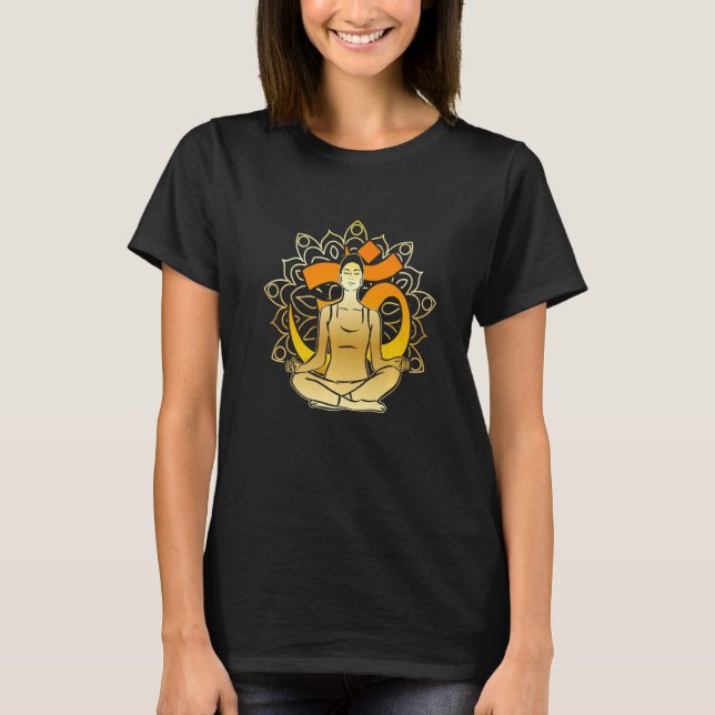 Zen Yoga Meditating Premium T-Shirt (Vorderseite)