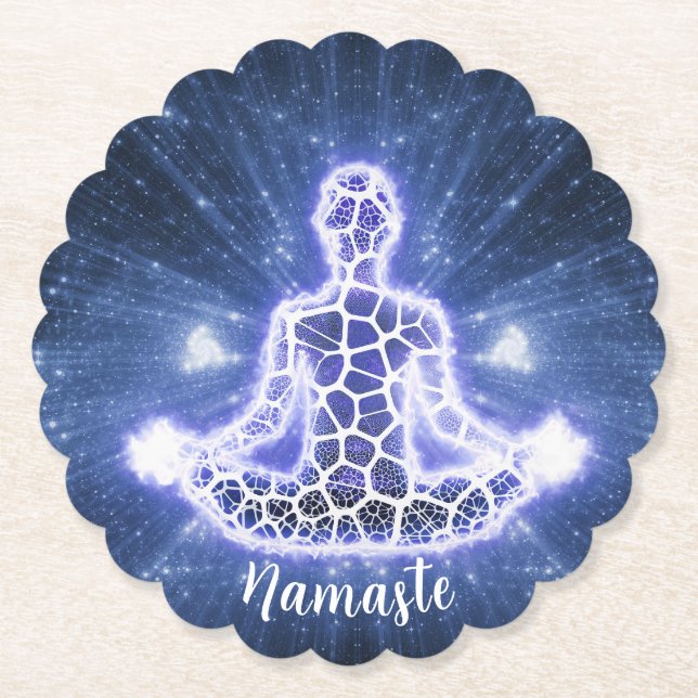 Zen Yoga Meditation Chakra Spirituelle Energie Lot Untersetzer (Vorderseite)