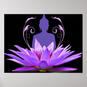 Zen Yoga Medizin Lotus Blume Poster