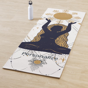 Zen-Yoga-Pose-Meditation Goldene Sonne Personalisi Yogamatte