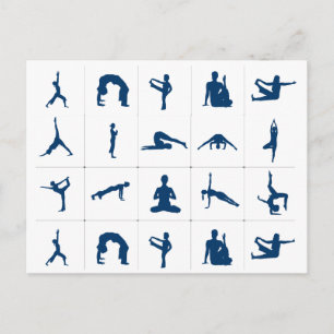 Zen Yoga Posen Lotus Tree of Life Postkarte